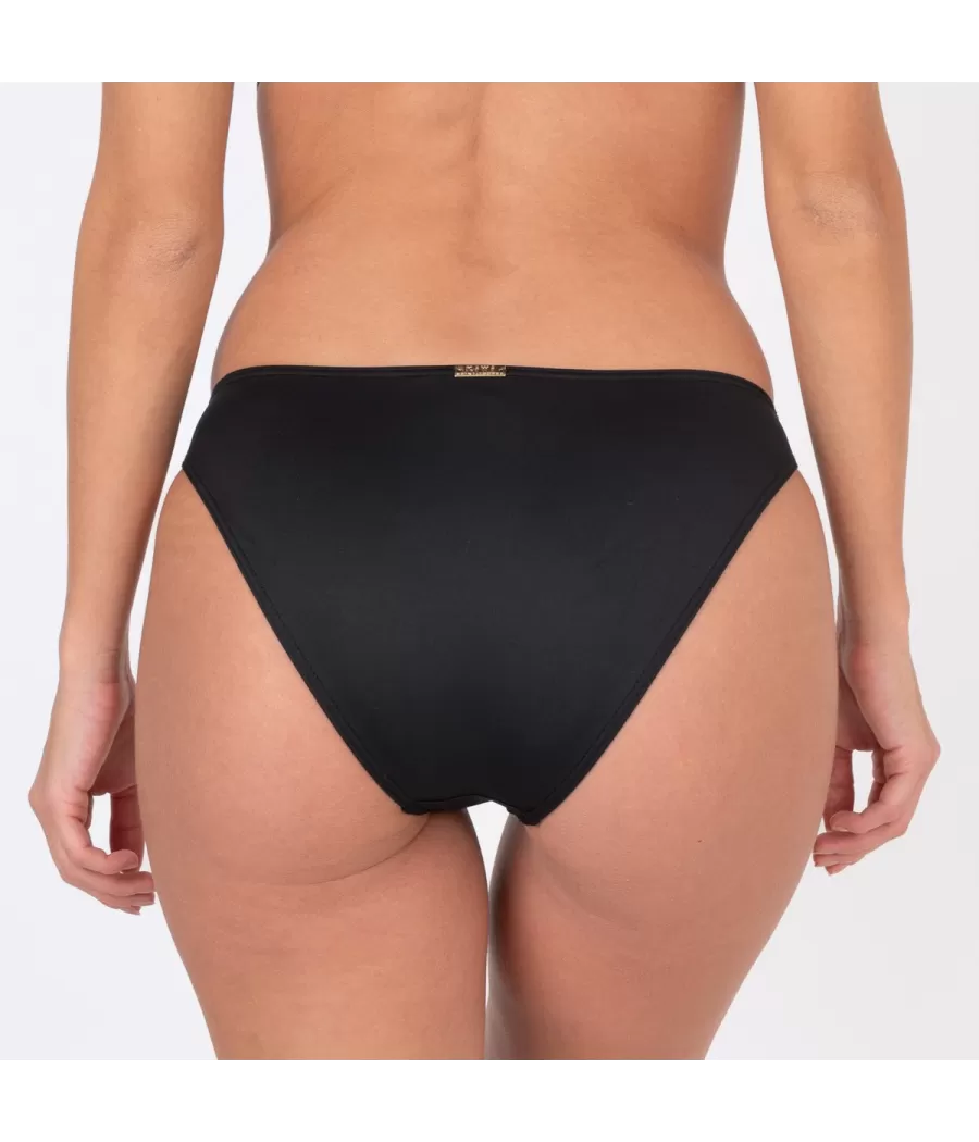 Culotte de maillot femme basique savane noir | Kiwi Saint Tropez