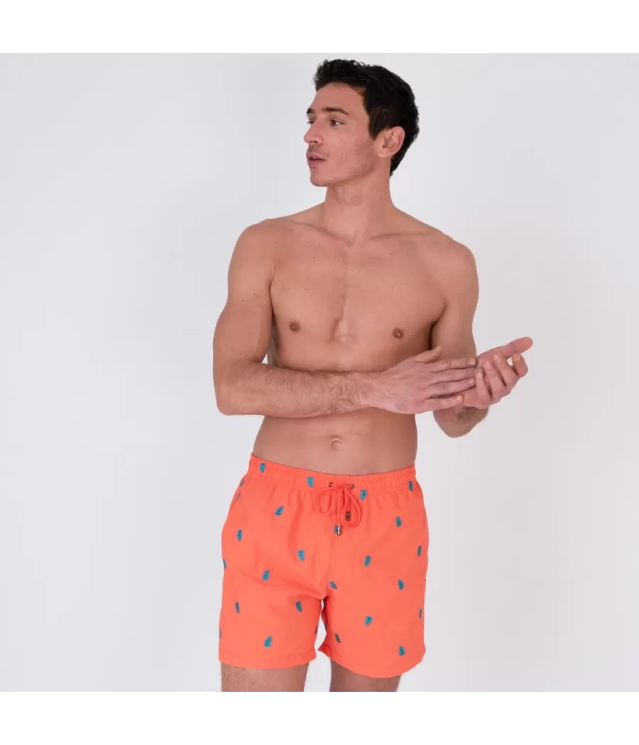 Maillot de bain homme palma corail - Swimwear printed | Kiwi Saint Tropez