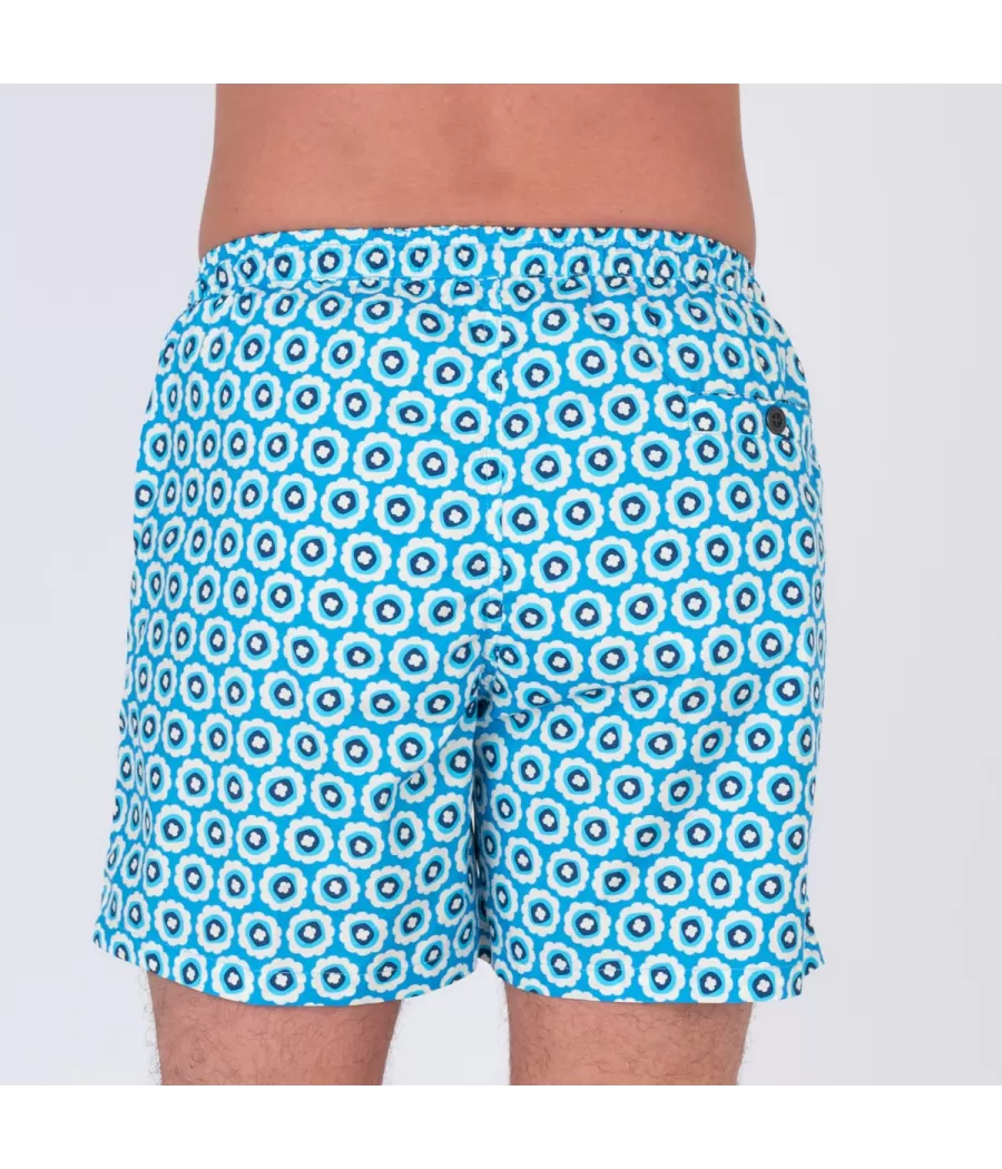 Maillot de bain homme flower turquoise | Kiwi Saint Tropez