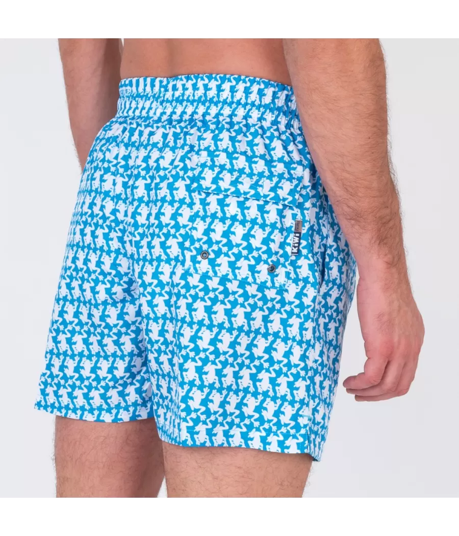 Herenzwempak rik grenouille turquoise - Maillots de bain imprimés | Kiwi Saint Tropez