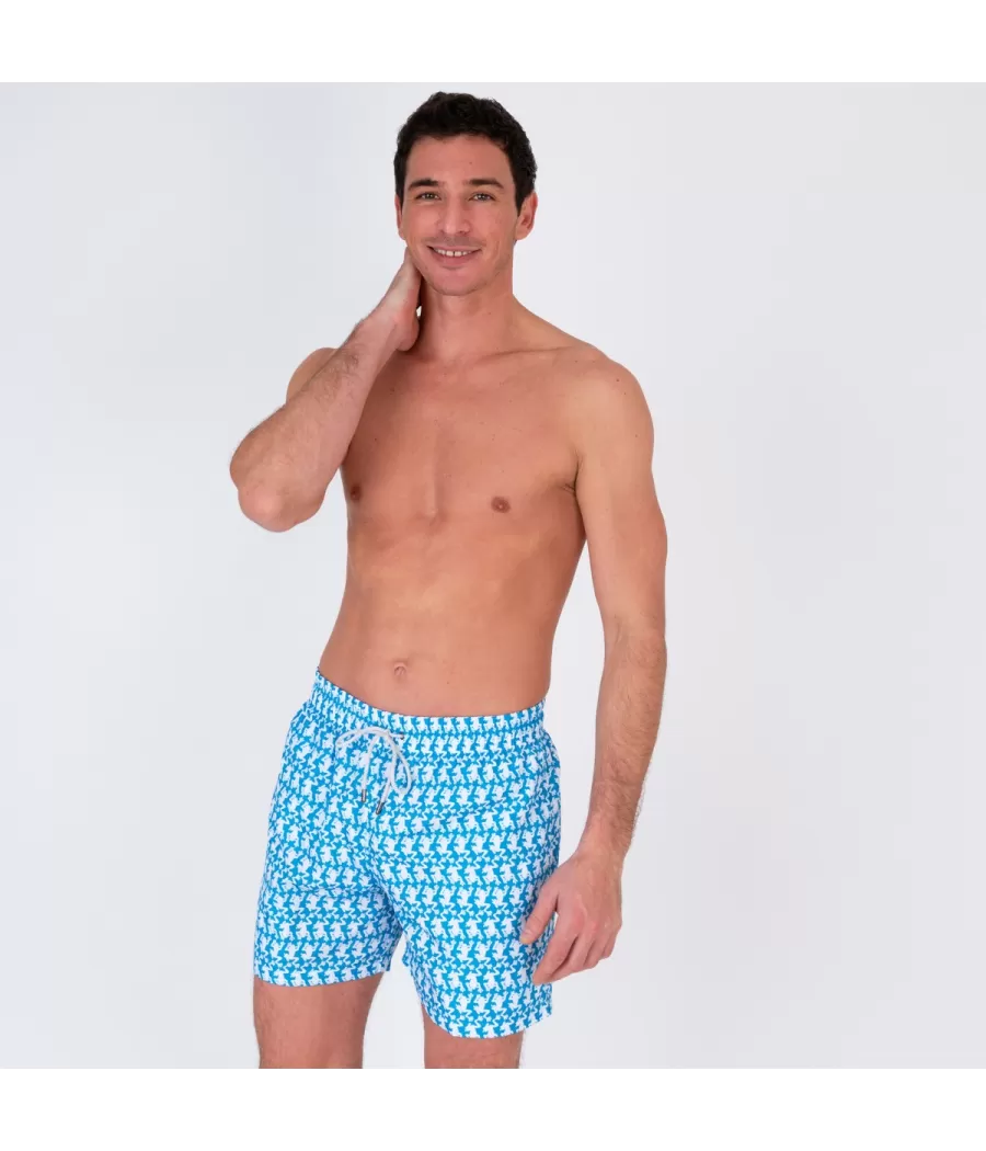 Maillot de bain homme rik grenouille turquoise | Kiwi Saint Tropez