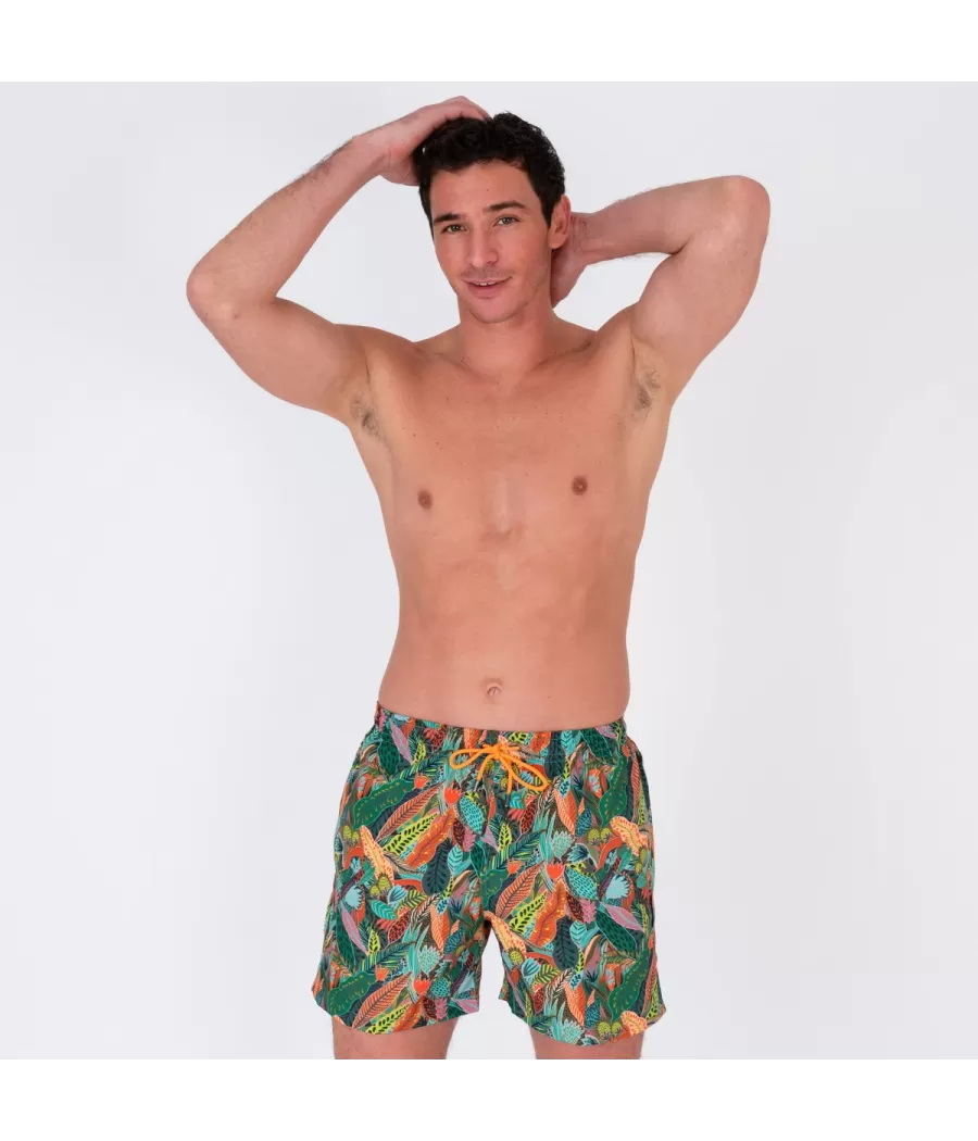 Maillot de bain homme Amazonie vert - Swimwear printed | Kiwi Saint Tropez