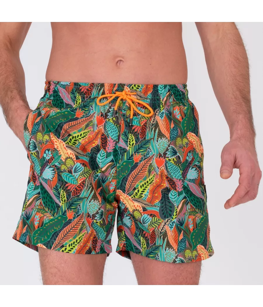 Maillot de bain homme Amazonie vert - Swimwear printed | Kiwi Saint Tropez