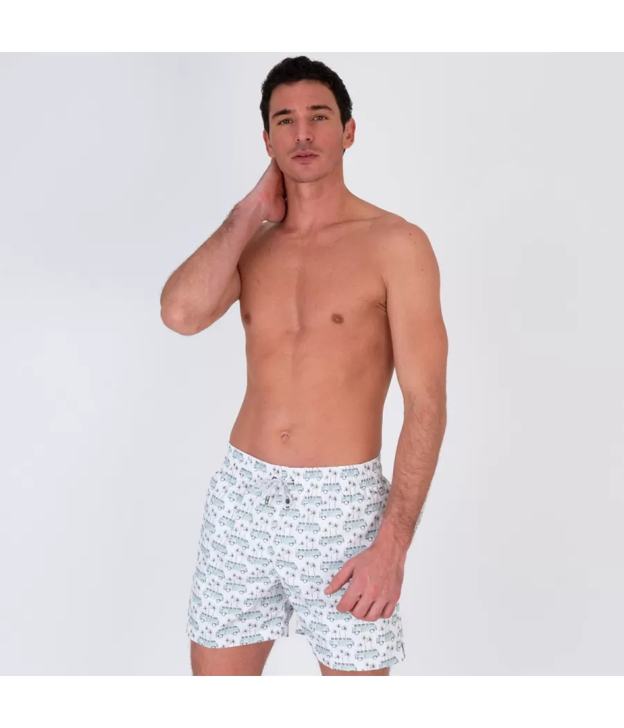 Herenzwempak rik combi wit - Maillots de bain imprimés | Kiwi Saint Tropez