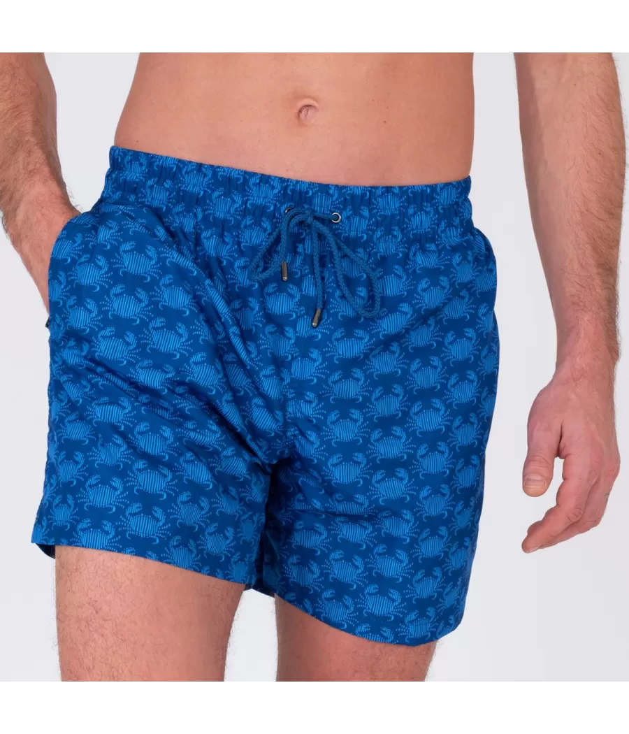 Maillot de bain homme rik crabes bleu - Swimwear printed | Kiwi Saint Tropez