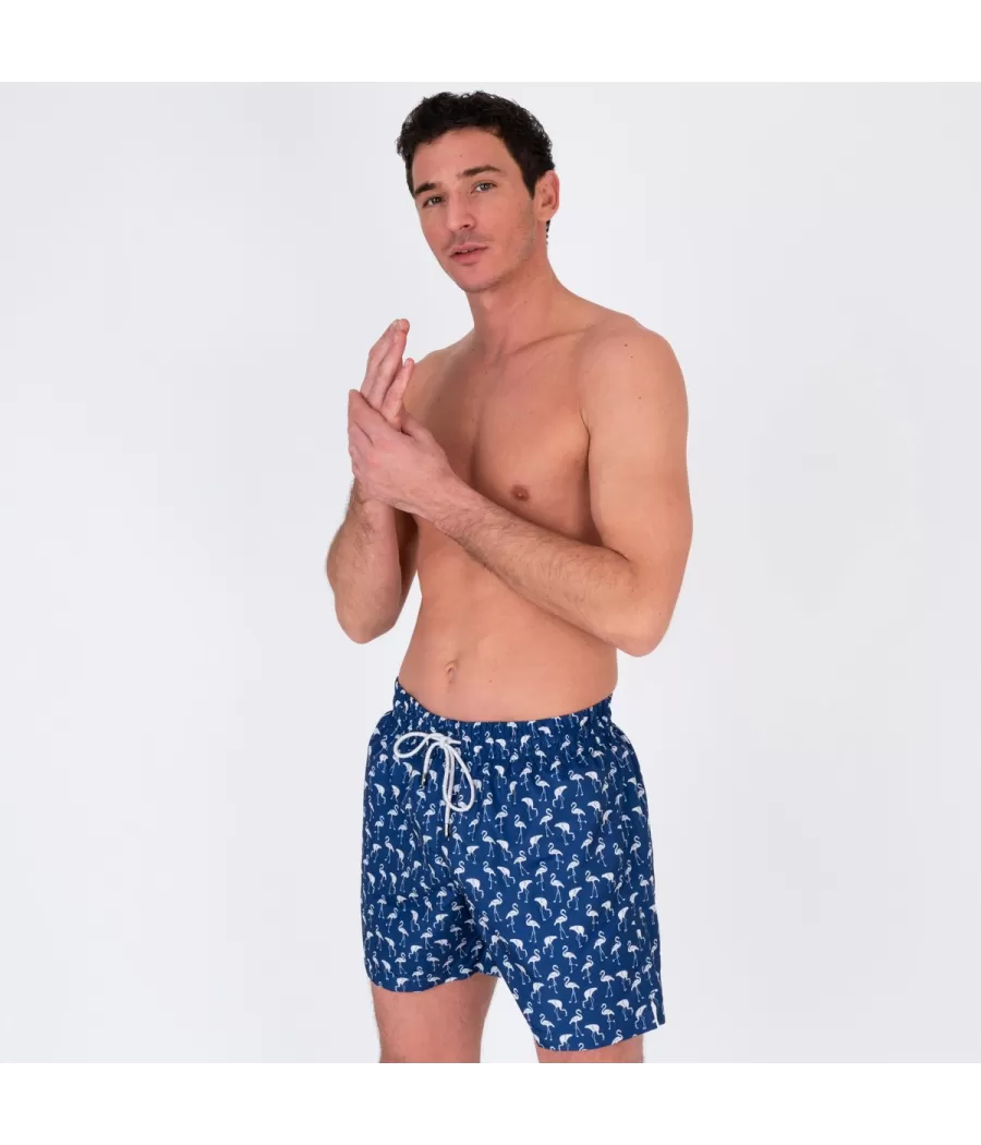 Flamingozwempak voor heren - Maillots de bain imprimés | Kiwi Saint Tropez