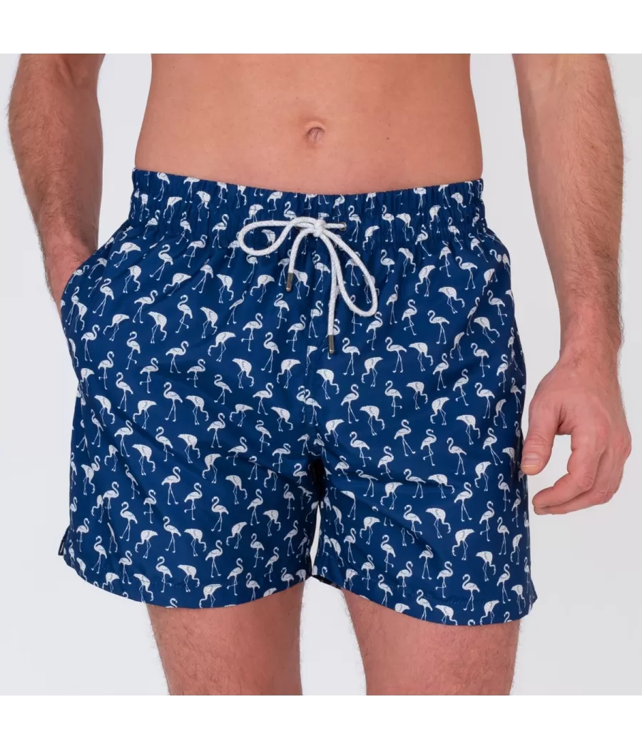 Flamingozwempak voor heren - Maillots de bain imprimés | Kiwi Saint Tropez