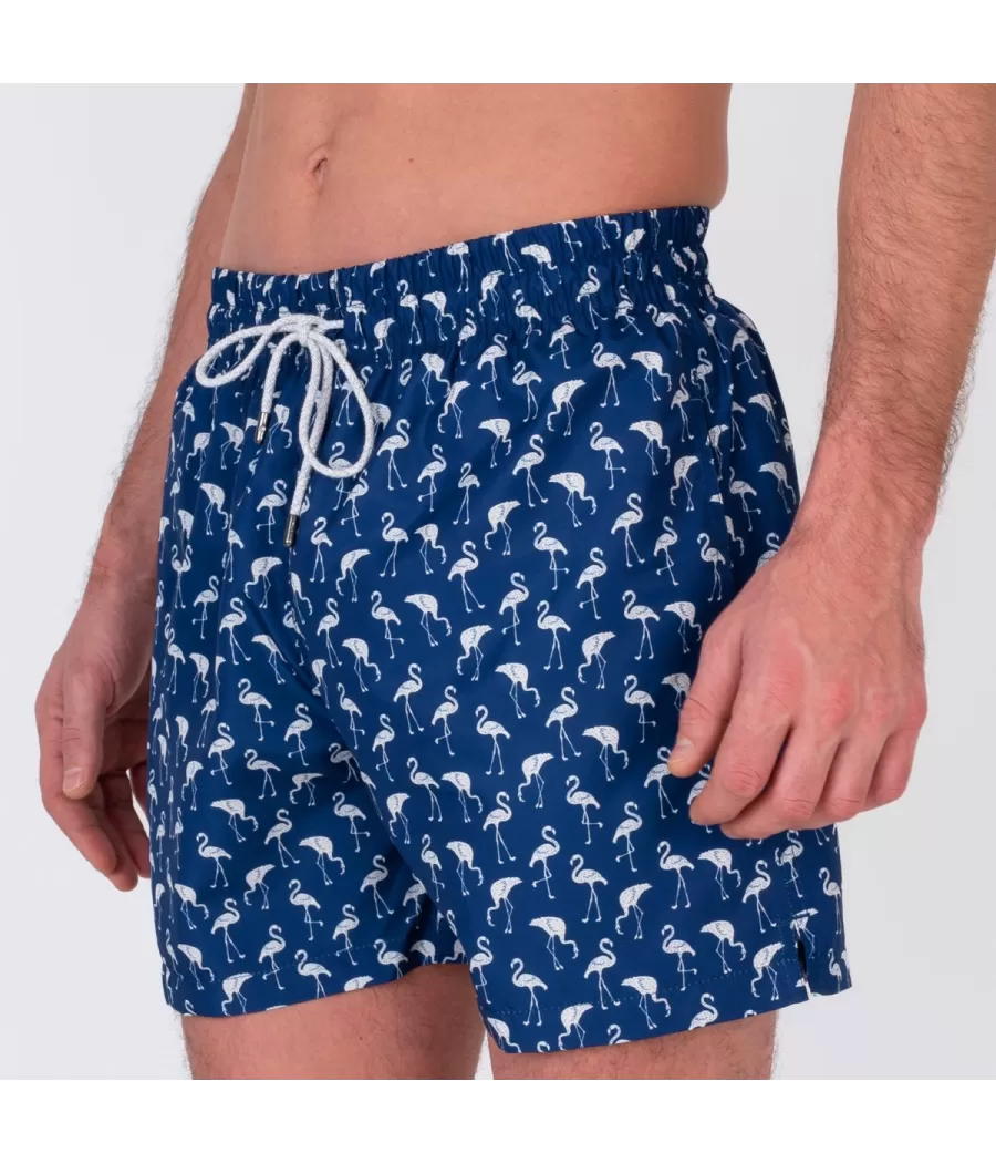 Flamingozwempak voor heren - Maillots de bain imprimés | Kiwi Saint Tropez