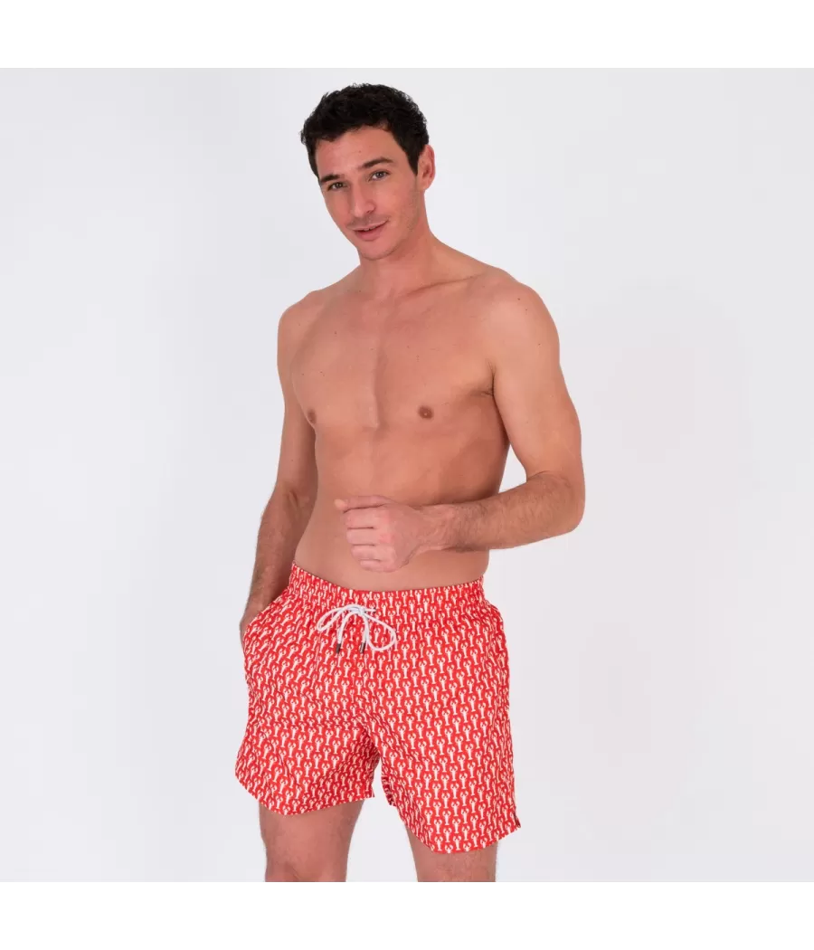 Maillot de bain homme rik écrevisse rouge | Kiwi Saint Tropez