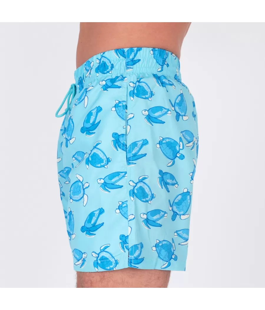 Maillot de bain homme rik tortue aqua | Kiwi Saint Tropez