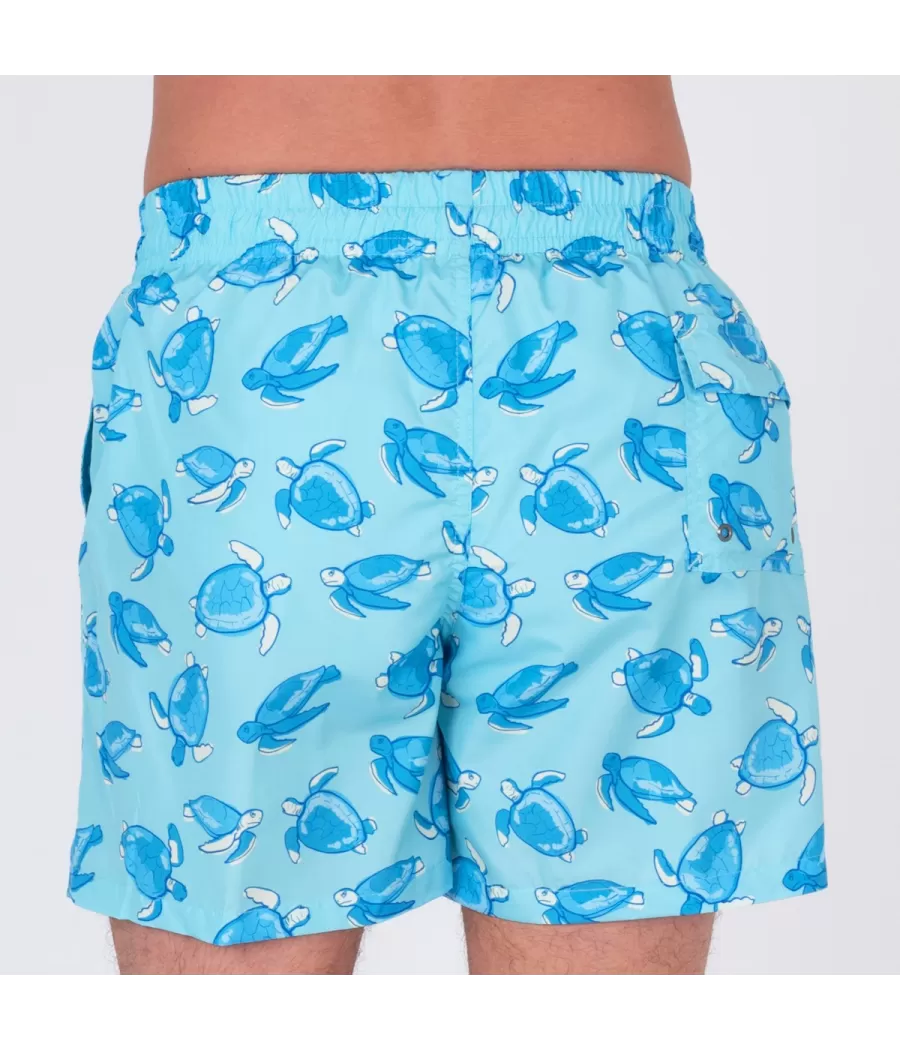 Maillot de bain homme rik tortue aqua | Kiwi Saint Tropez