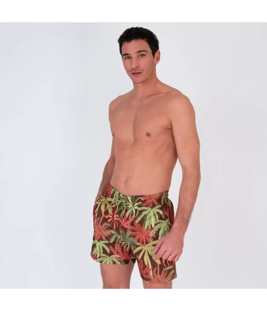 Maillot de bain homme rik tinghir marron - Swimwear printed | Kiwi Saint Tropez