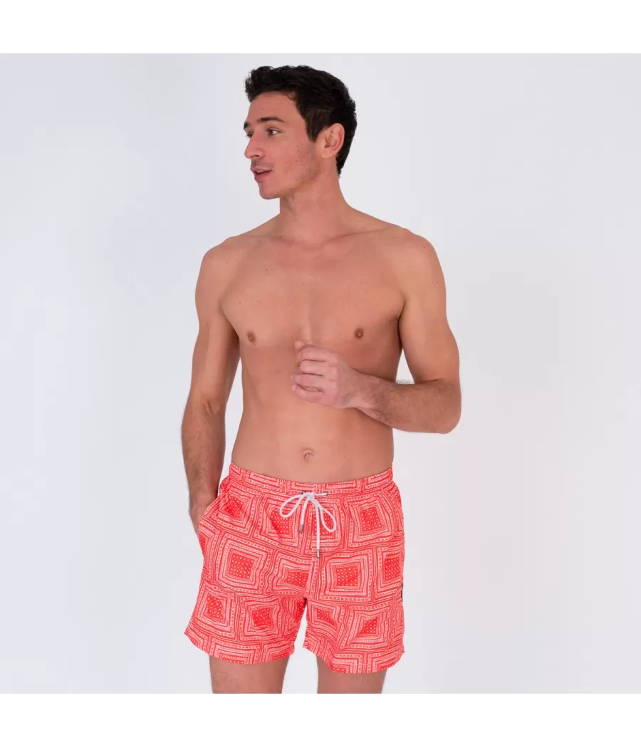 Maillot de bain homme bandana rouge