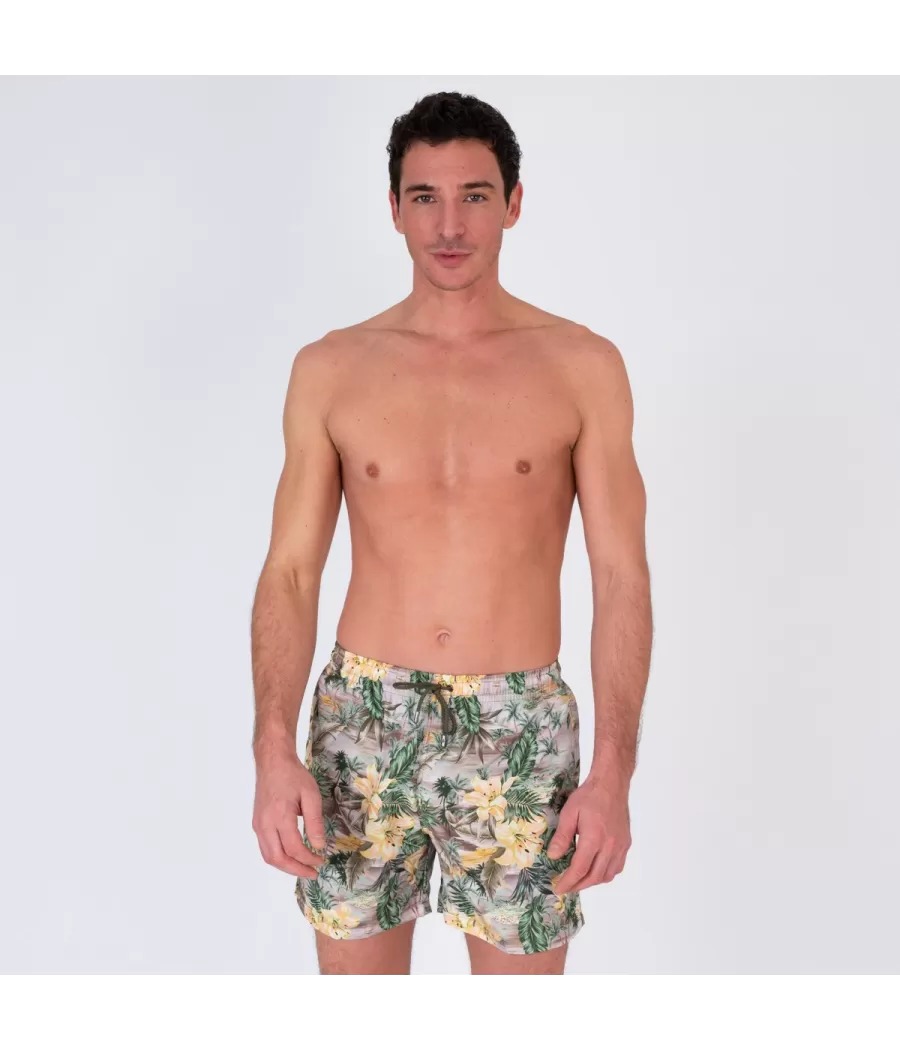 Heren Hawaiian zwempak kaki - Maillots de bain imprimés | Kiwi Saint Tropez