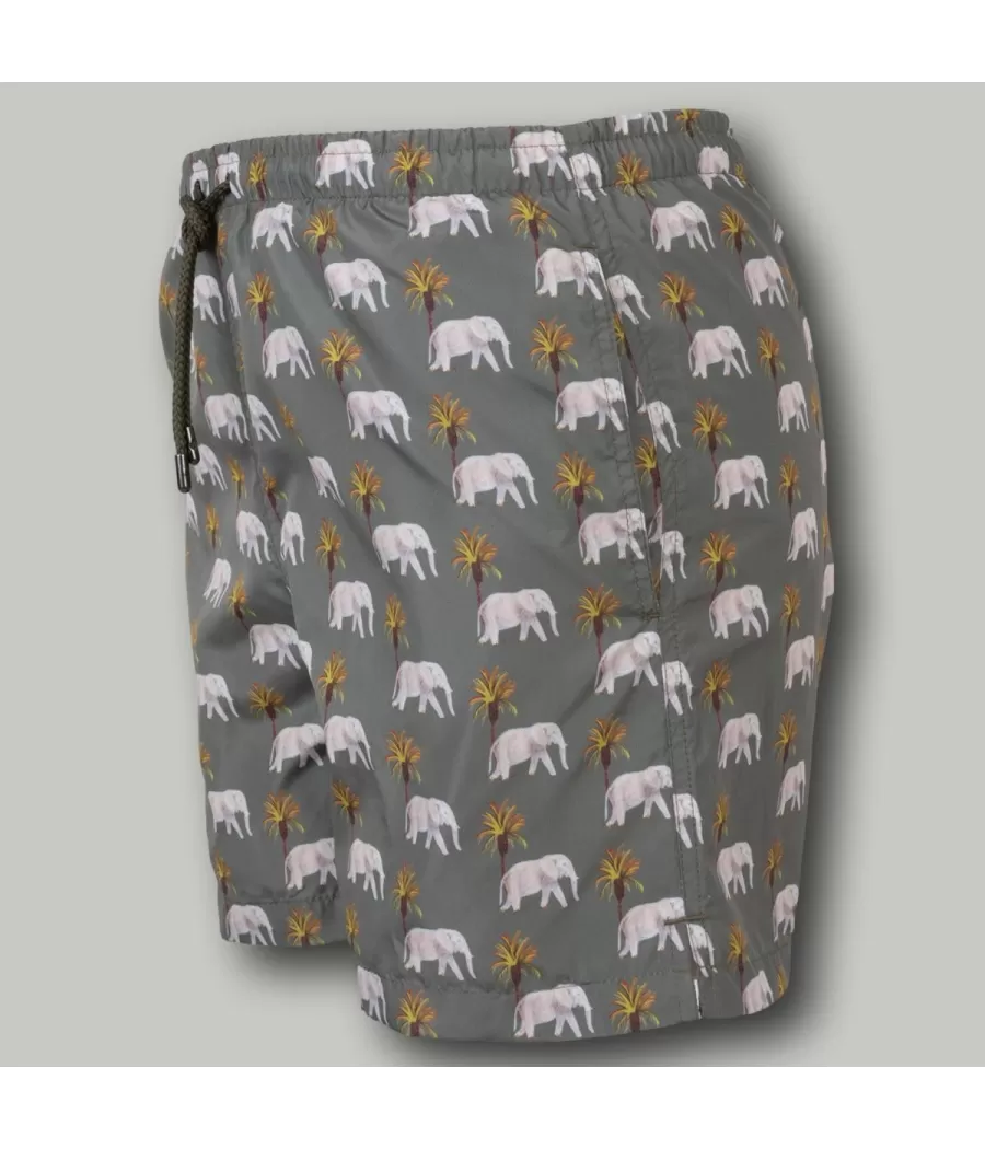 Maillot de bain garçon éléphant kaki | Kiwi Saint Tropez