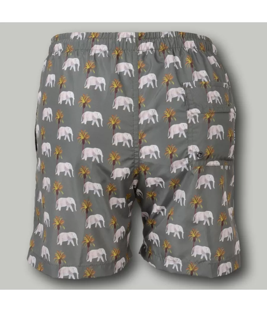 Maillot de bain garçon éléphant kaki | Kiwi Saint Tropez