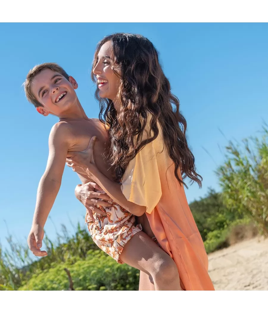 Maillot de bain garçon meknes écru | Kiwi Saint Tropez