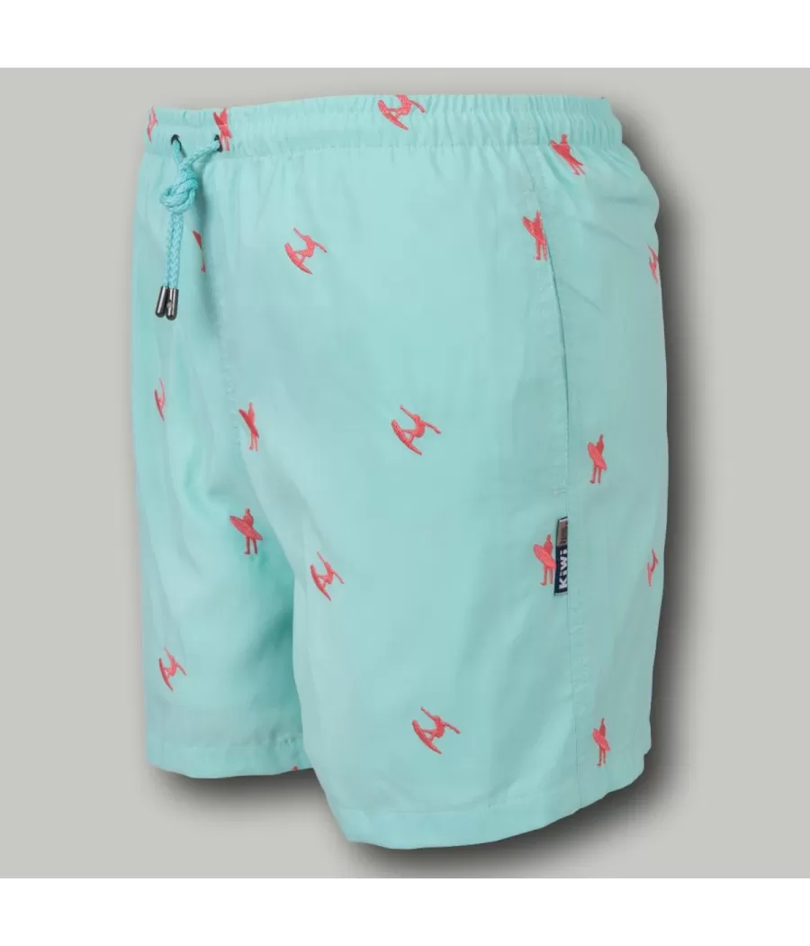 Maillot de bain garçon surf aqua - Boxers imprimés garçon | Kiwi Saint Tropez