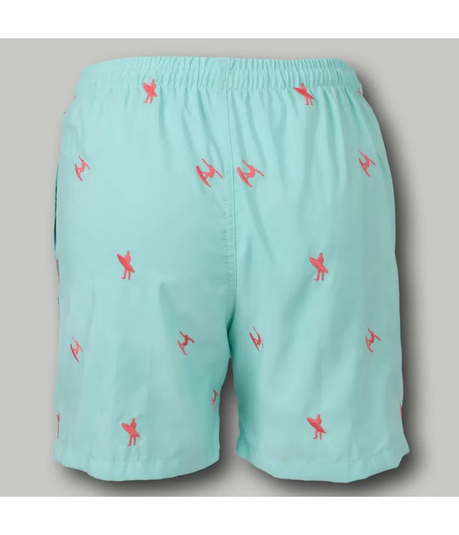 Maillot de bain garçon surf aqua - Boxers imprimés garçon | Kiwi Saint Tropez