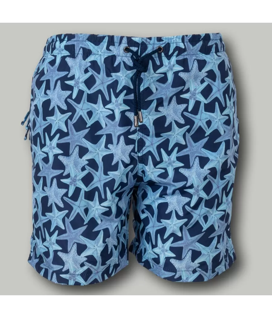 Jongens zwempak zeester marine - Boxers imprimés garçon | Kiwi Saint Tropez