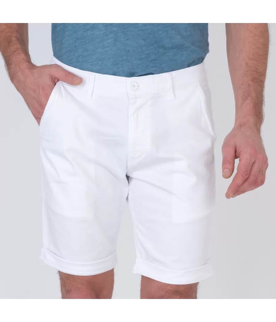 Bermuda homme revers collector blanc - Bermudas homme | Kiwi Saint Tropez