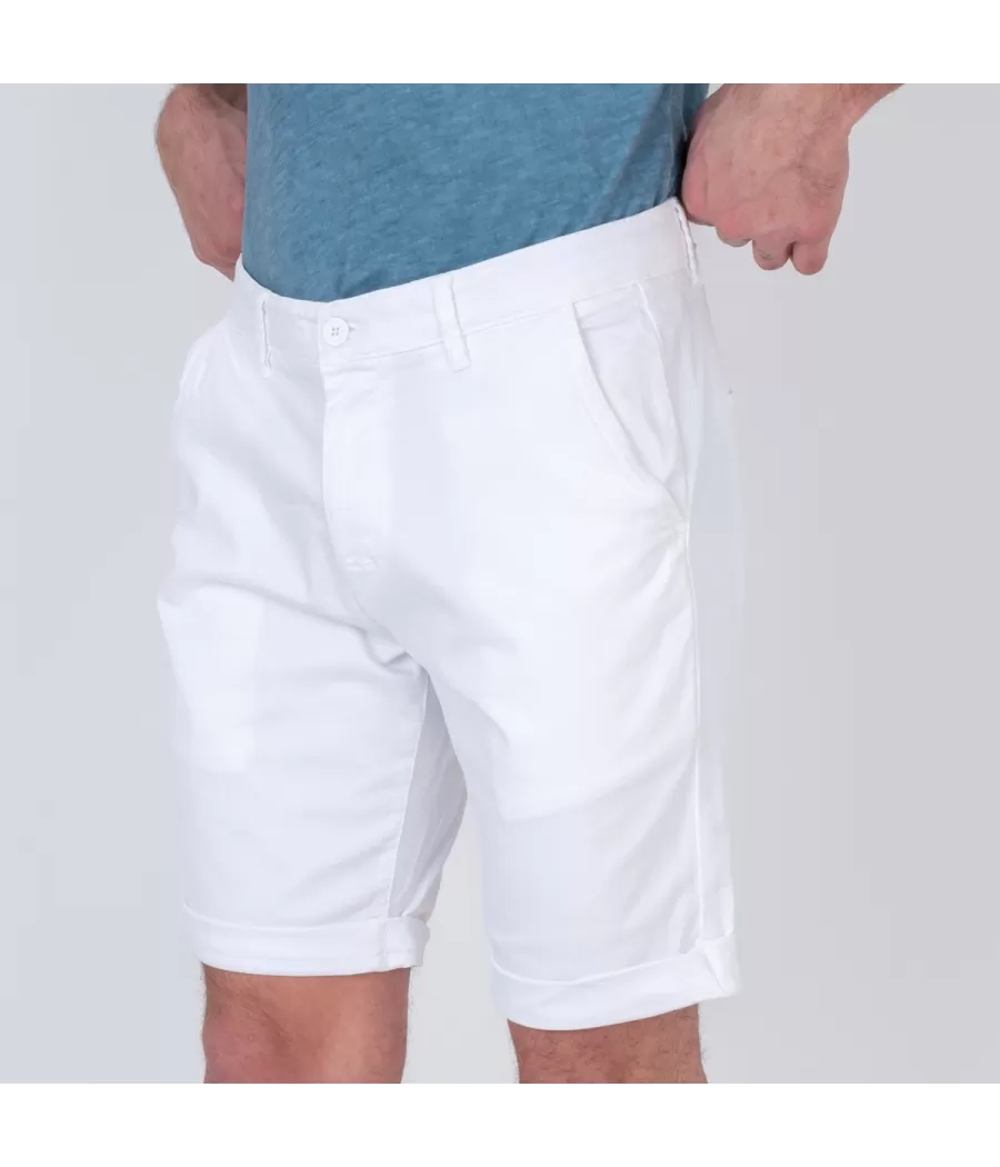 Bermuda homme revers collector blanc | Kiwi Saint Tropez