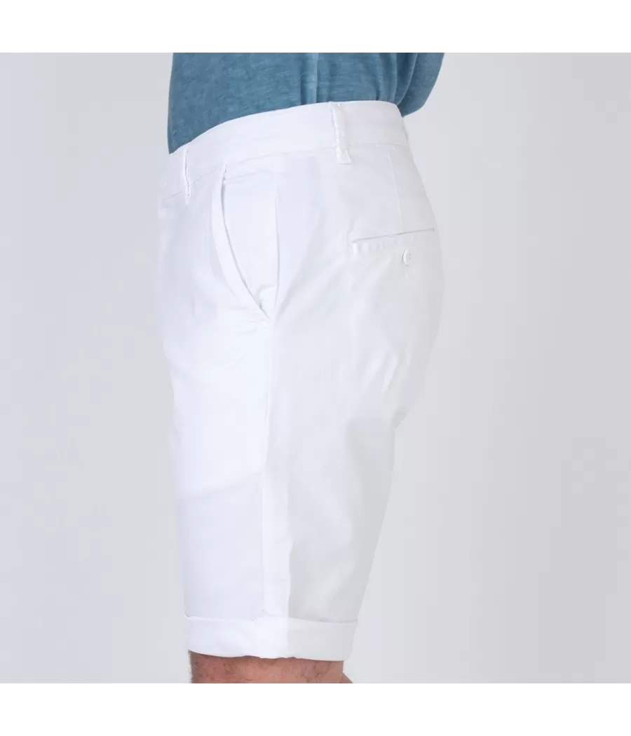 Collector heren Bermuda revers wit - Bermudas homme | Kiwi Saint Tropez