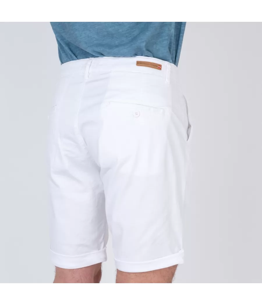 Bermuda homme revers collector blanc | Kiwi Saint Tropez