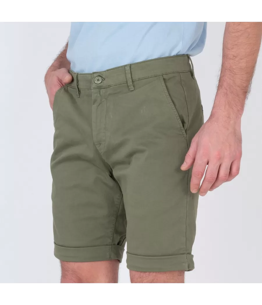 Bermuda heren rugzak kaki - Bermudas homme | Kiwi Saint Tropez