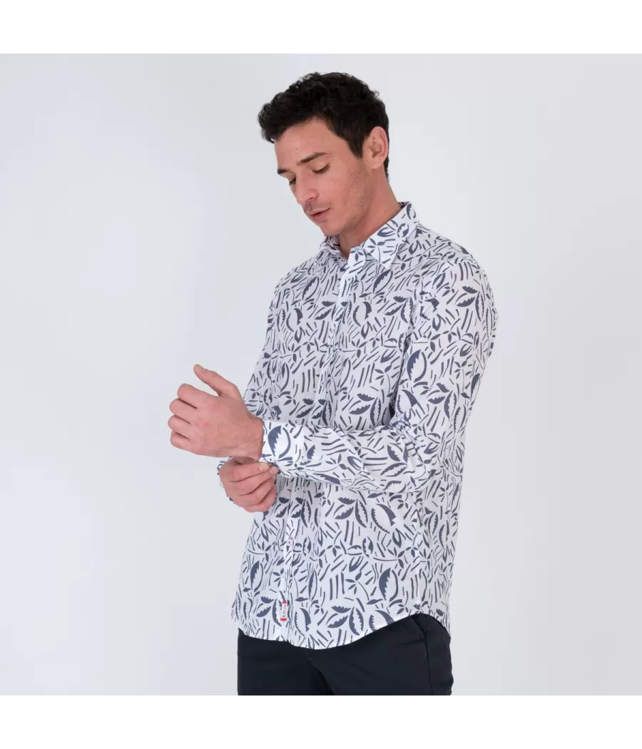 Chemise homme crocus indigo | Kiwi Saint Tropez