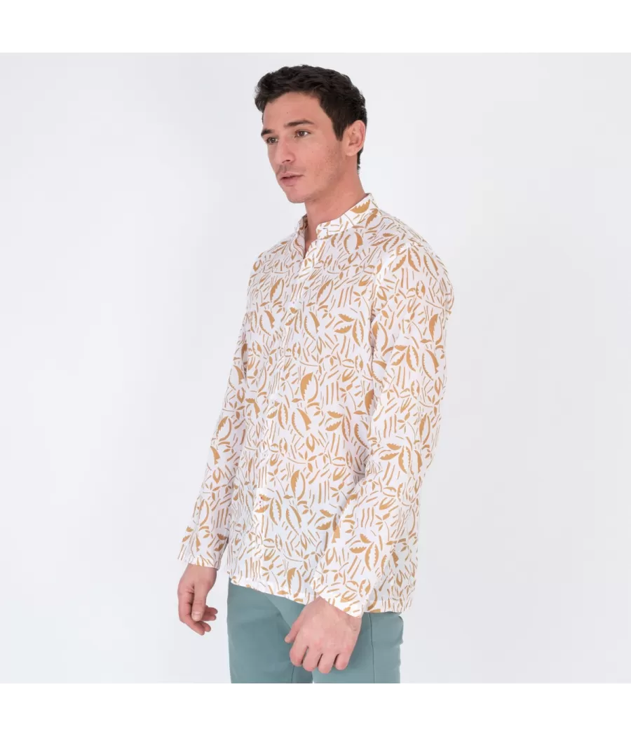 Chemise homme crocus beige | Kiwi Saint Tropez