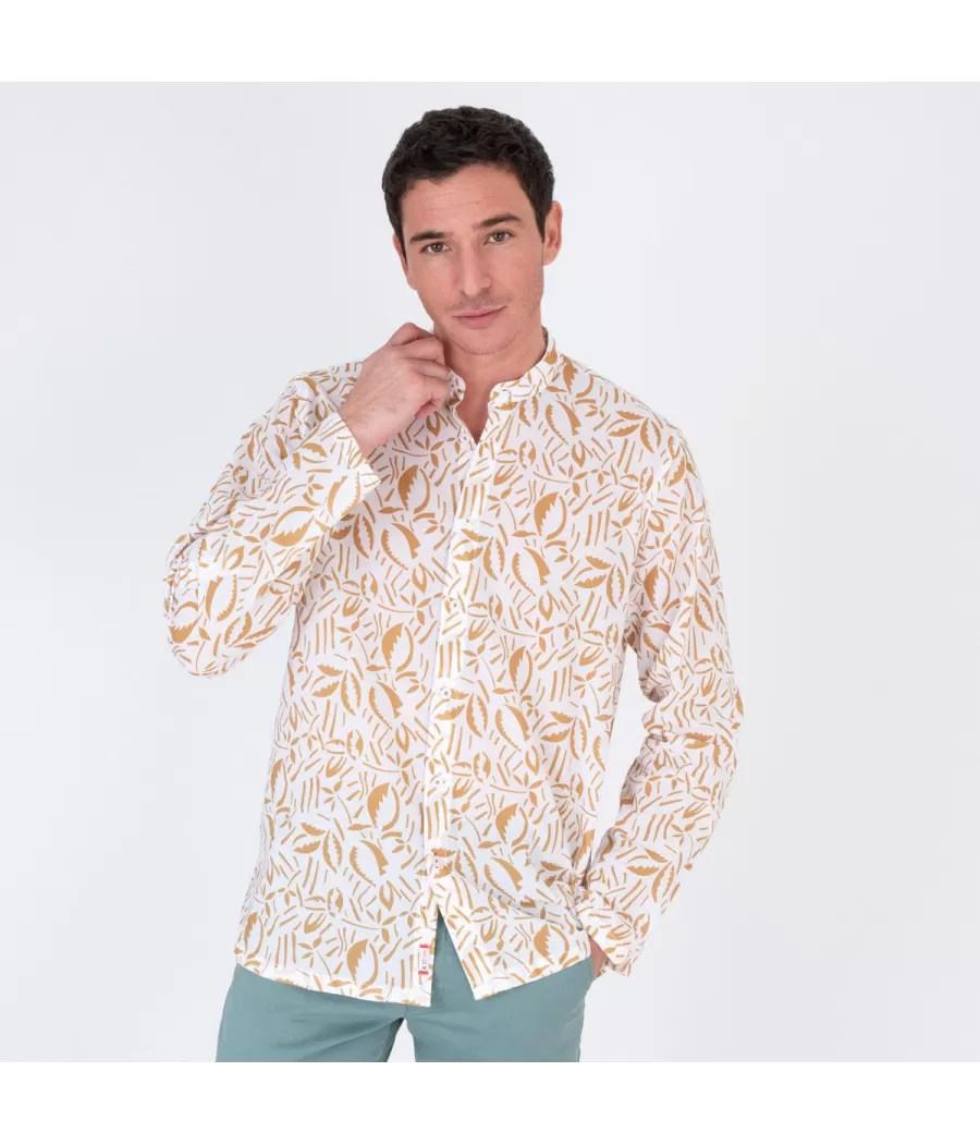 Chemise homme crocus beige | Kiwi Saint Tropez