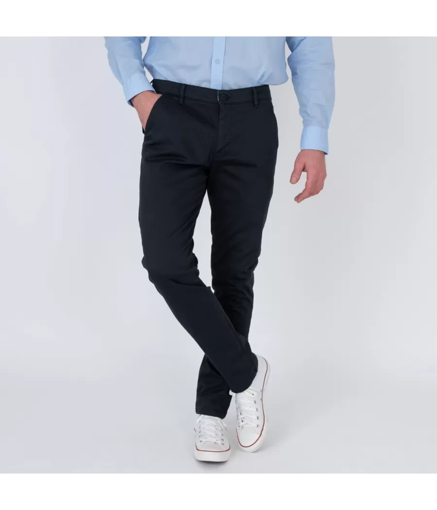 Pantalon homme revers zephir marine | Kiwi Saint Tropez