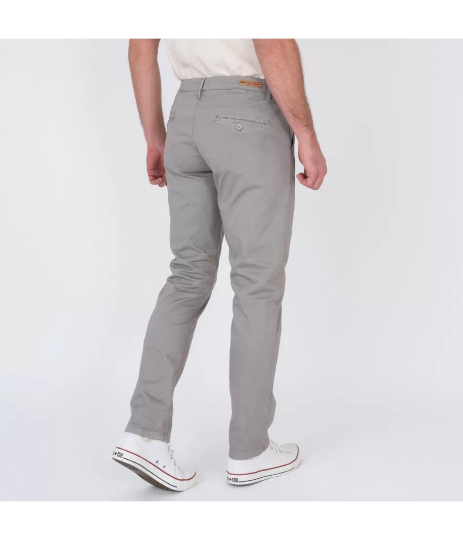 Pantalon homme revers zephir gris | Kiwi Saint Tropez