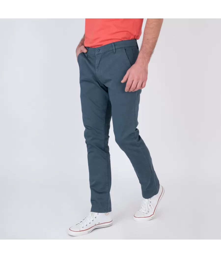 Pantalon homme revers zephir navy | Kiwi Saint Tropez