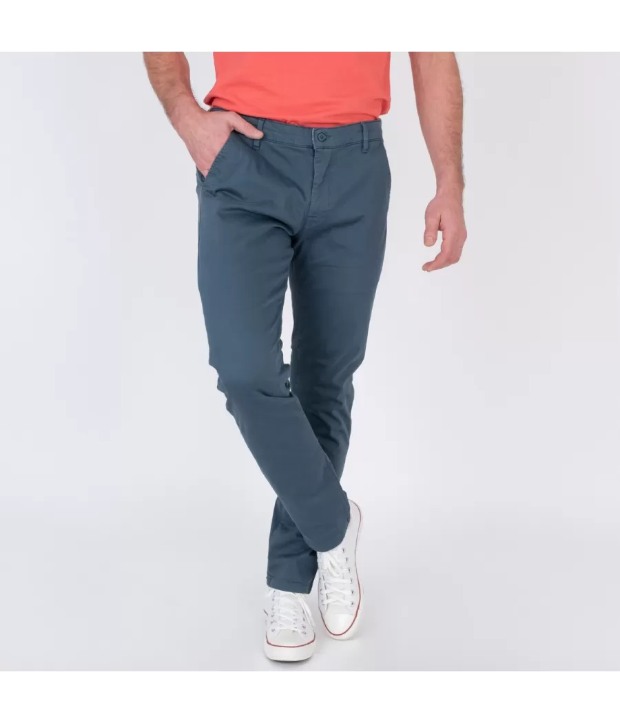 Pantalon homme revers zephir navy | Kiwi Saint Tropez