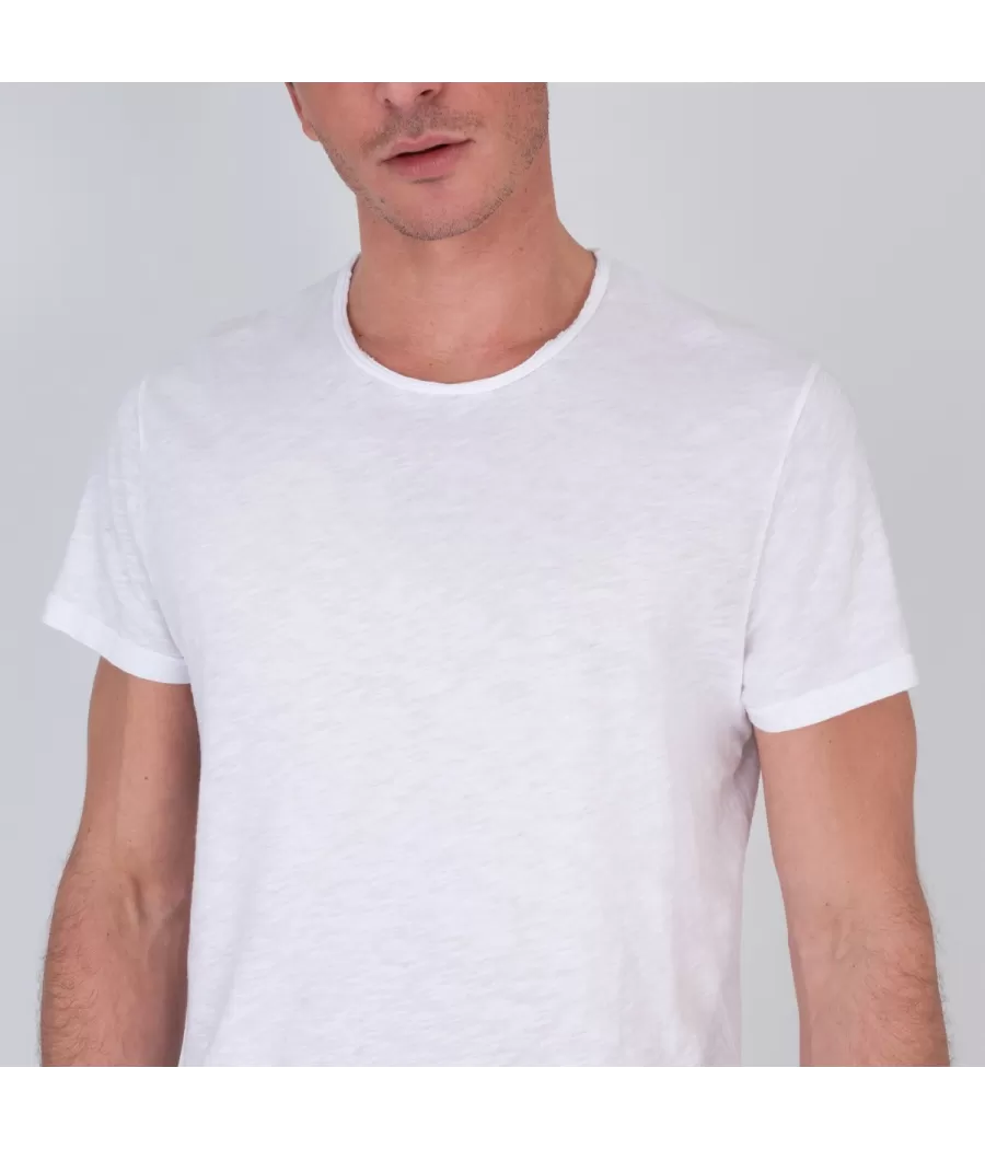 Heren-T-shirt met ronde hals topaz wit - T-Shirts homme | Kiwi Saint Tropez