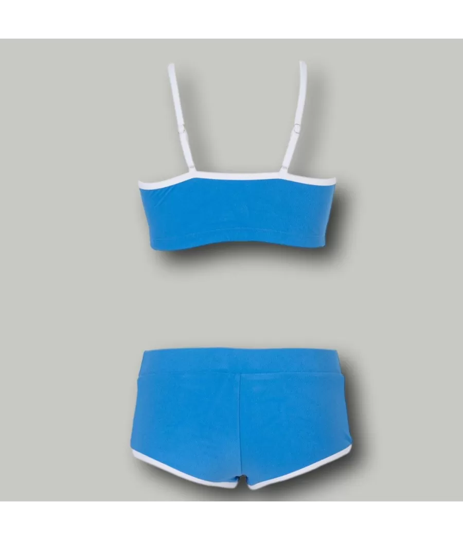 Maillot 2 pièces fille brassière Leriane bleu (Exclu web 2024) | Kiwi Saint Tropez