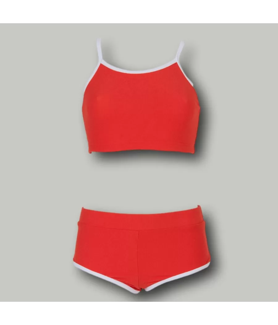 Maillot 2 pièces fille brassière Leriane pomelo (Exclu web 2024)