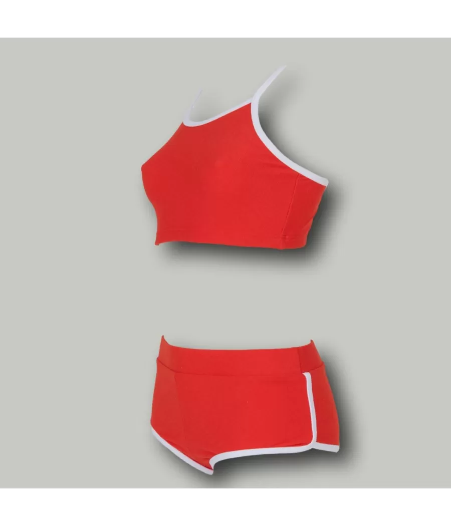 Maillot 2 pièces fille brassière Leriane pomelo (Exclu web 2024) | Kiwi Saint Tropez