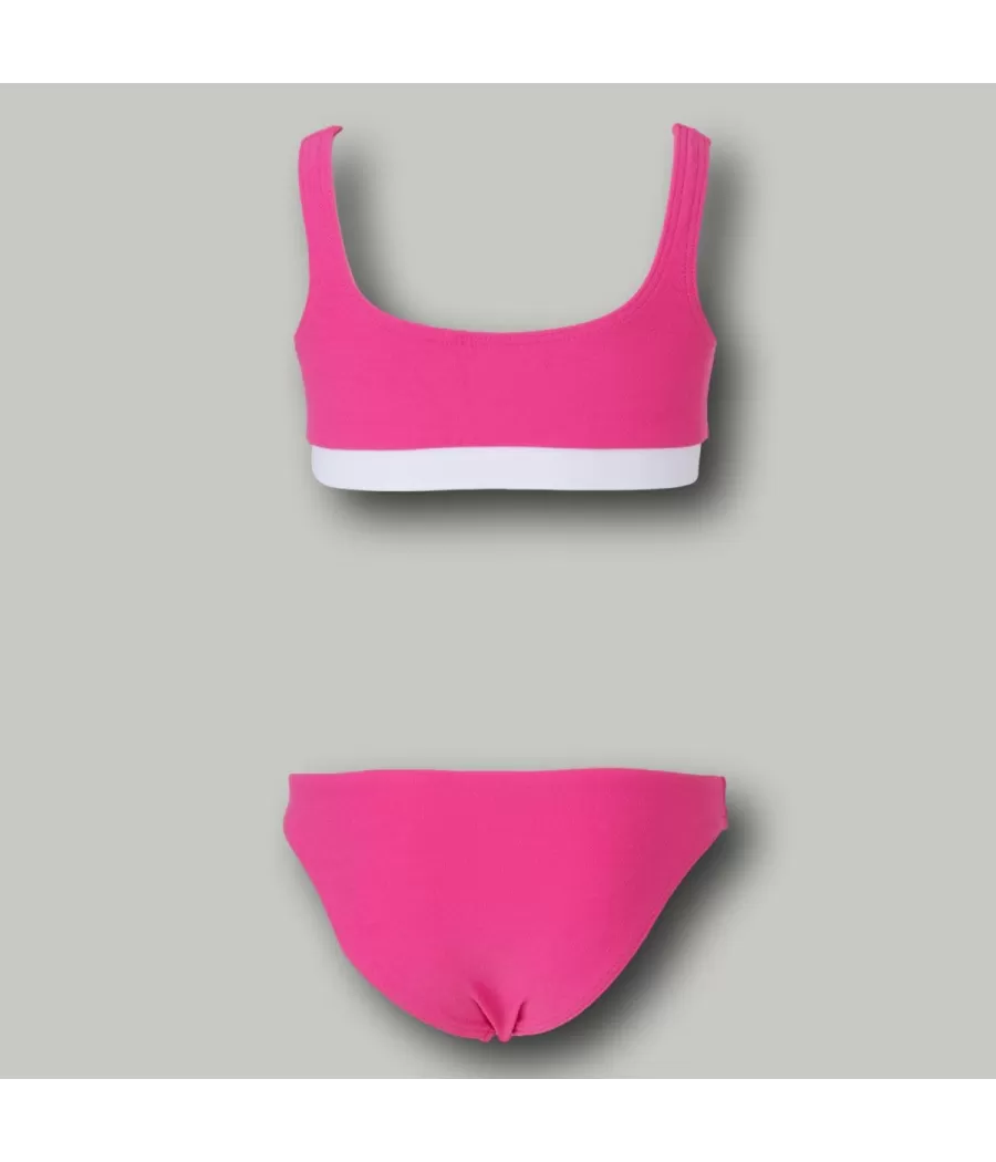 Maillot 2 pièces fille brassière Leriane framboise (Exclu web 2024) | Kiwi Saint Tropez