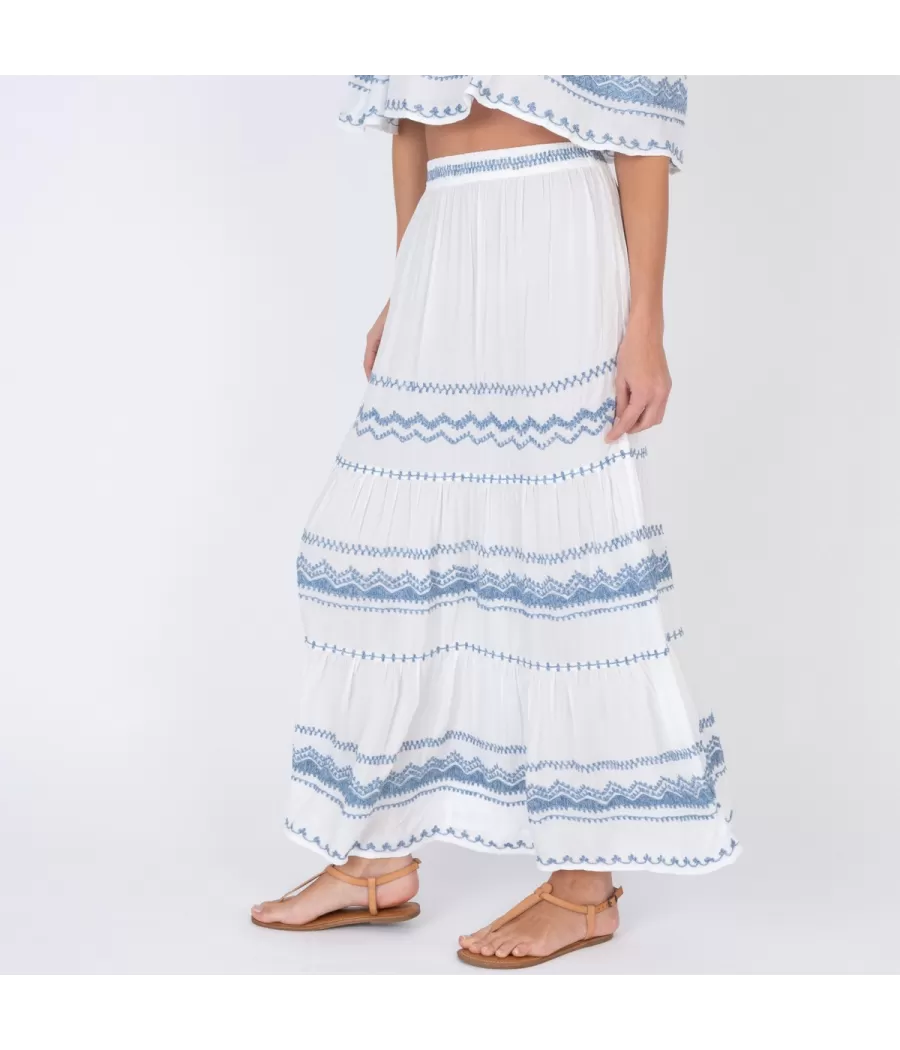 Jupe femme longue Alabama sky - Skirts | Kiwi Saint Tropez