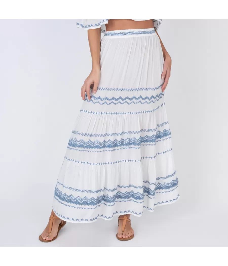 Jupe femme longue Alabama sky - Skirts | Kiwi Saint Tropez