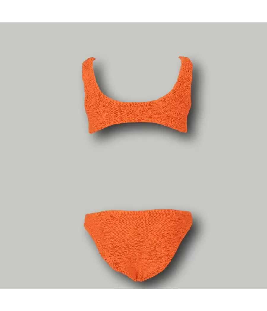 Maillot 2 pièces fille brassière odelia wavy orange | Kiwi Saint Tropez