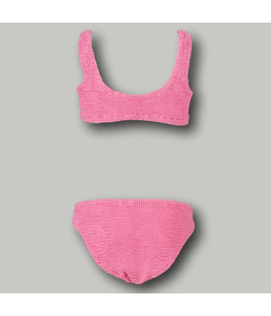 Maillot 2 pièces fille brassière odelia wavy rose | Kiwi Saint Tropez