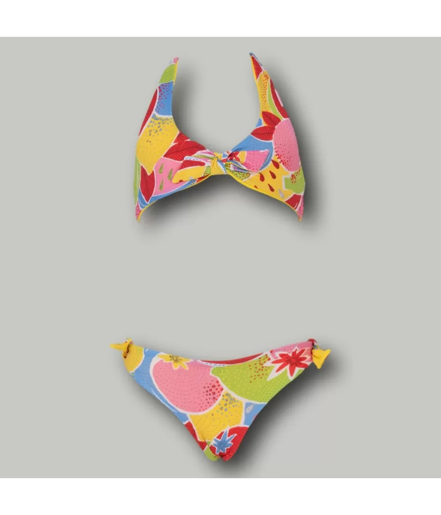 Maillot 2 pièces fille triangle frutti multico