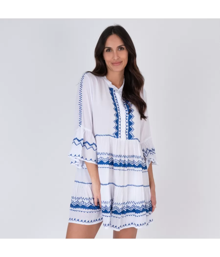 Joia korte damestuniek blauw - Tuniques femme | Kiwi Saint Tropez