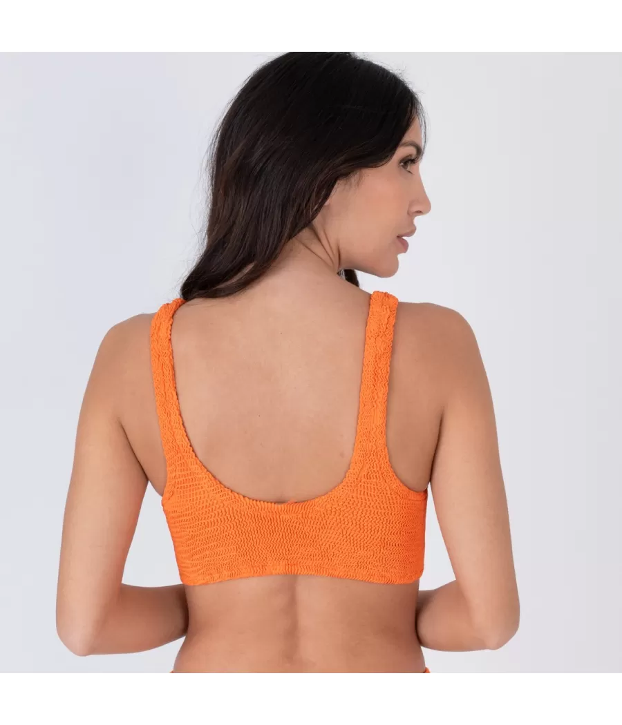 Haut de maillot femme brassière one size Wavy orange | Kiwi Saint Tropez