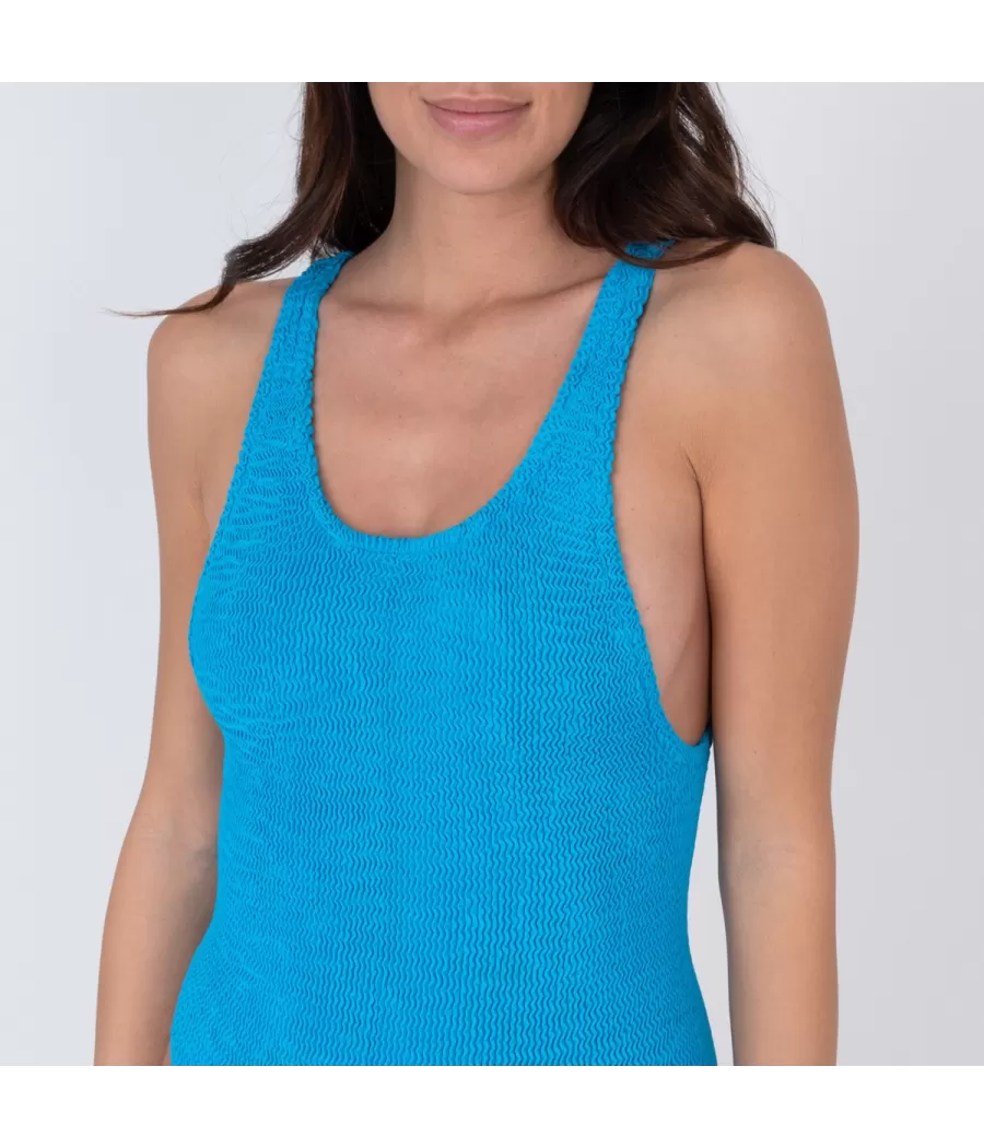 Maillot 1 pièce femme one size Wavy bleu | Kiwi Saint Tropez