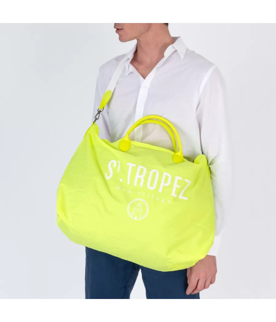 Sac icone Saint Tropez jaune fluo large | Kiwi Saint Tropez